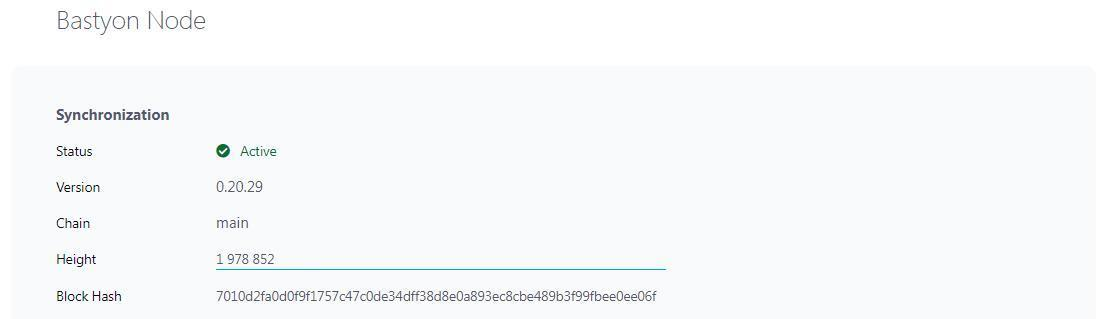 Easy Node Bastyon data sync complete